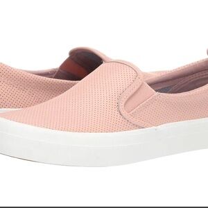 Sperry Women's Sz 7.5 Perforated Leather Slip-On Memory foam Sneaker Pink
